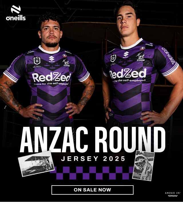 Maillot Melbourne Storm NRL 2014 - Rugby League - Taille L Homme - Marque BLK - État Vintage Très Bon